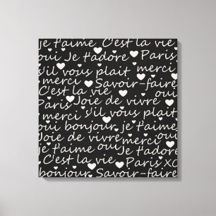 Je t’aime canvas print