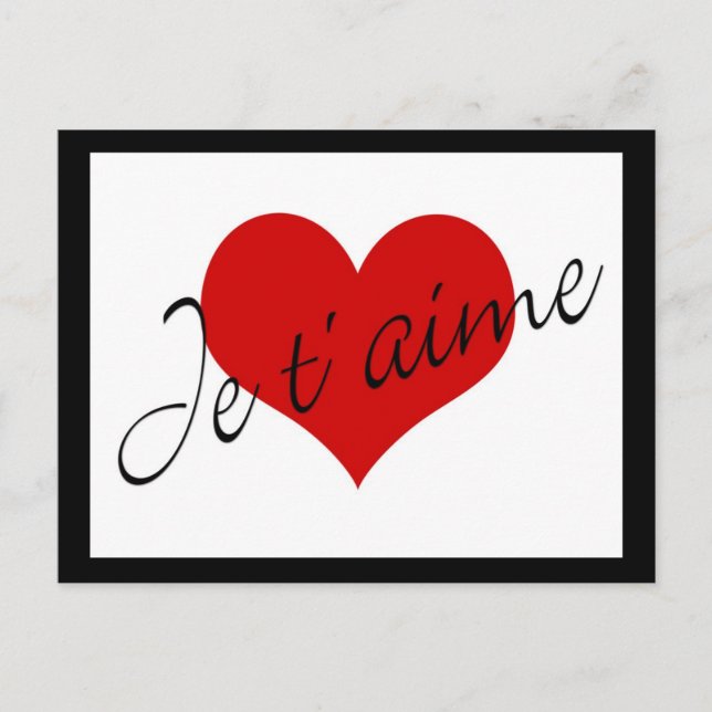 Je t´ aime Card (Front)