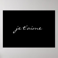 je t’aime I Love You French Chic Black & White