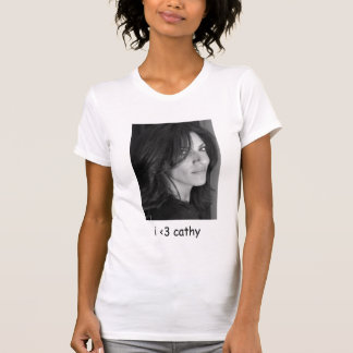 "je < T-shirt de 3 cathy" - customisé