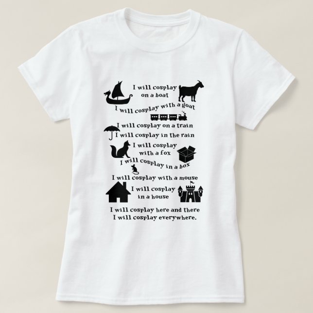 Je T-shirt de Cosplay (Design devant)