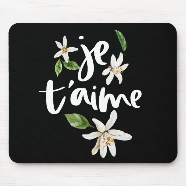 Je t'aim french sign mouse pad (Front)