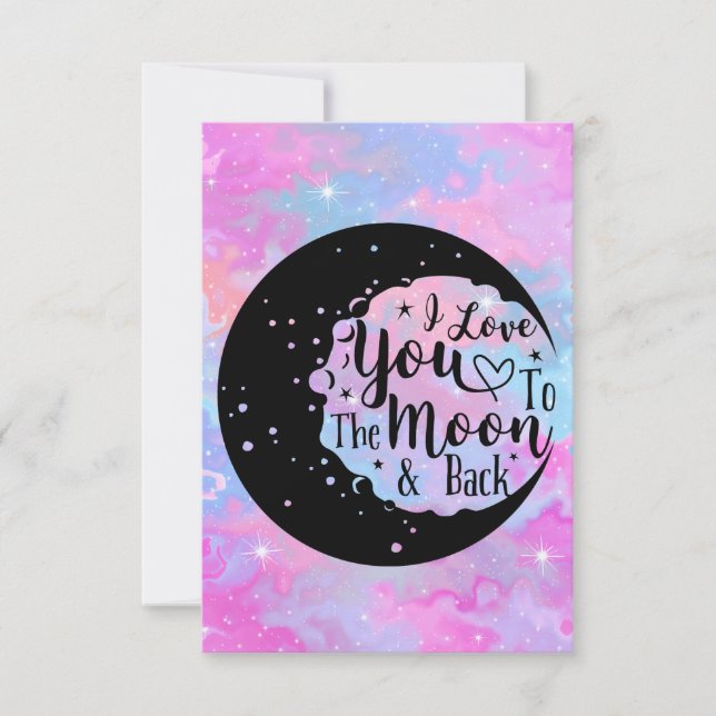 Je T'Aime À La Carte Lune Et Dos (Devant)