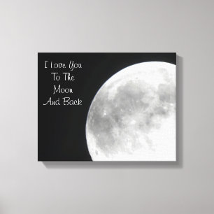 Je T'Aime À La Lune Et À L'Arrière-Plan Impression