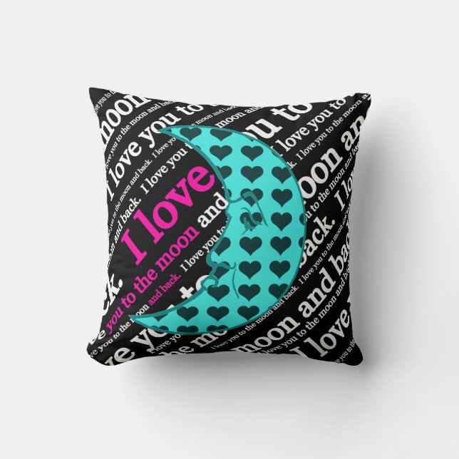 Je t'aime à la lune et au coussin arrière de (Recto)