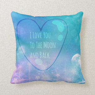 Je t'aime à la lune et au coussin fait sur