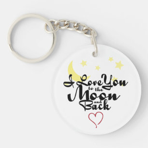 Je t'aime à la lune et au porte - clé arrière