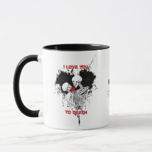 Je T'Aime À Mort Skeletons Gothique Café Mug