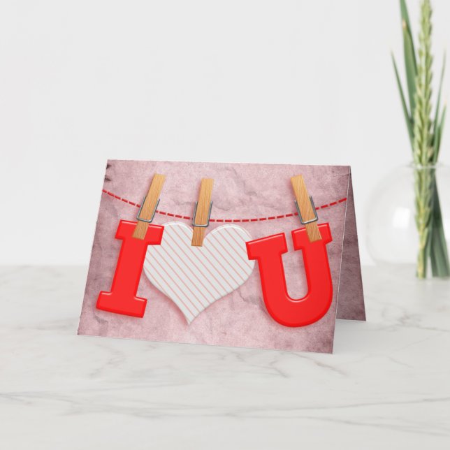 Je t'aime amour Saint-Valentin vintage carte (Devant)