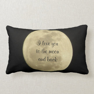 Je t'aime au coussin de lune et de dos