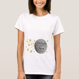Je t'aime au T-shirt de maternité de la lune