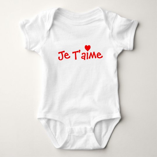 Je T'aime baby shirt - Customized