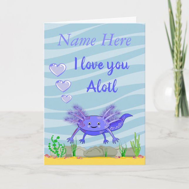 Je t'aime beaucoup carte de voeux pliée (Devant)