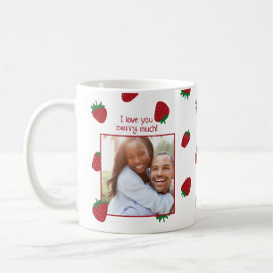 Je T'Aime Beaucoup Mug Photo Fraise