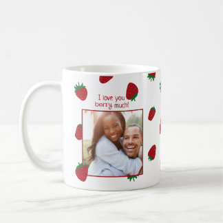 Je T'Aime Beaucoup Mug Photo Fraise