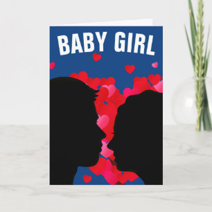 JE T'AIME BÉBÉ FILLE DE RÉJOUISSEMENT CARTE POUR E