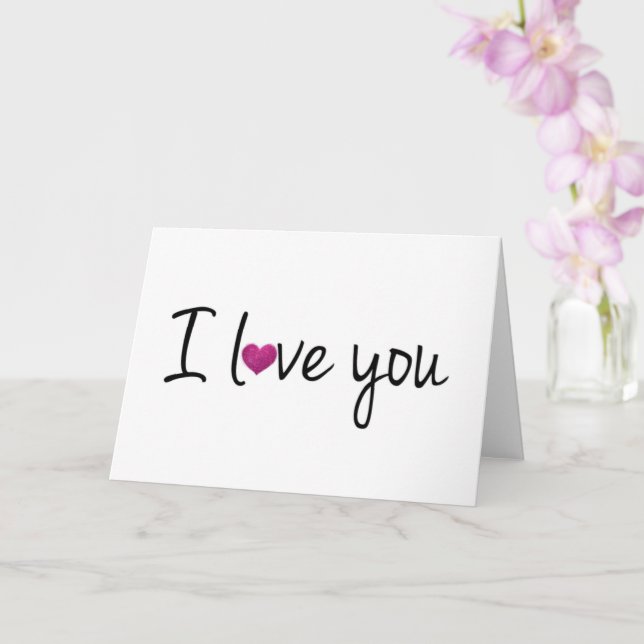 Je t'aime Carte (Orchidée)
