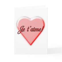 Je t'aime carte