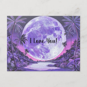 Je t'aime - Carte de la Saint-Valentin de la Lune