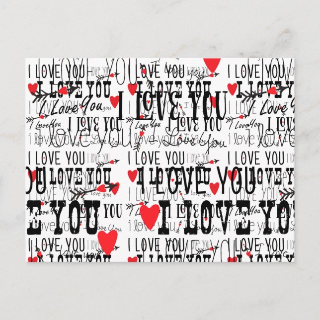 Je t'aime carte de sauvegarde de date de mariage d (Devant)