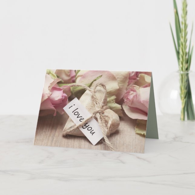Je t'aime carte de voeux (Devant)