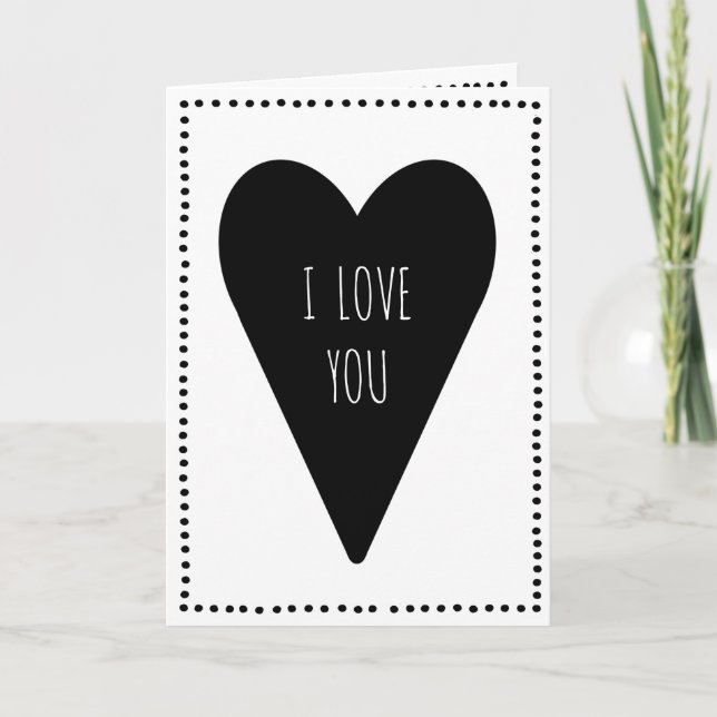 Je t'aime carte de voeux de | (Devant)