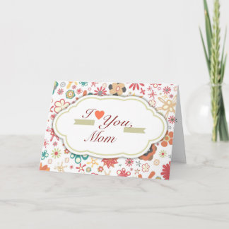 Je t'aime carte de voeux de maman