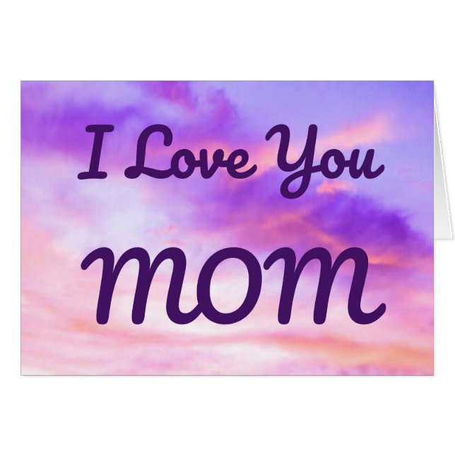 Je t'aime carte MOM (Devant horizontal)