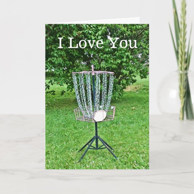 Je t'aime Carte pour un golfeur de disque (Devant)