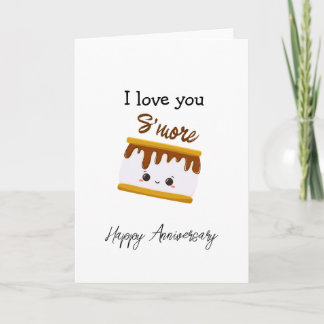 Je t'aime Carte S'MORE Anniversaire