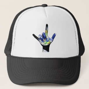 Je t'aime casquette de la terre de planète