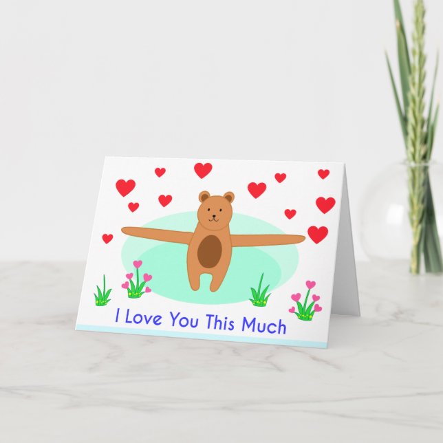 Je t'aime cette beaucoup de carte (Devant)