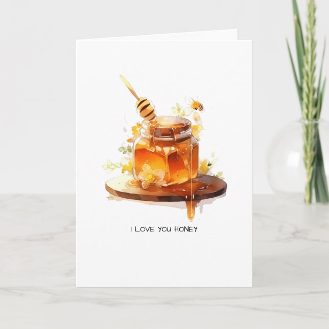 Je t'aime Chéri Carte de voeux (Devant)