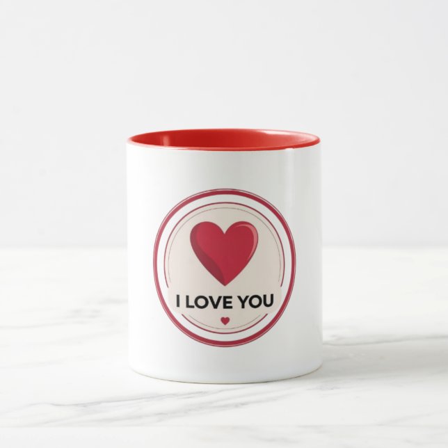 Je T'Aime Coeur Mug (Centre)