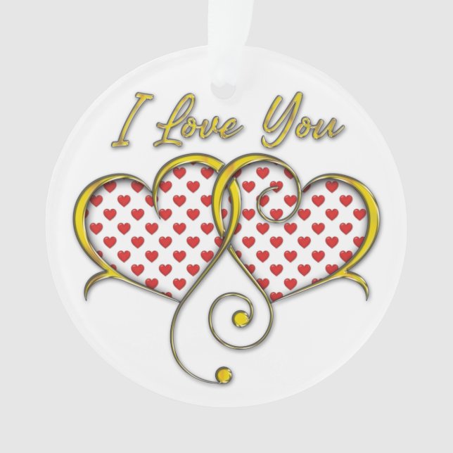 Je t'aime Concevoir des Coeurs d'Or (devant)