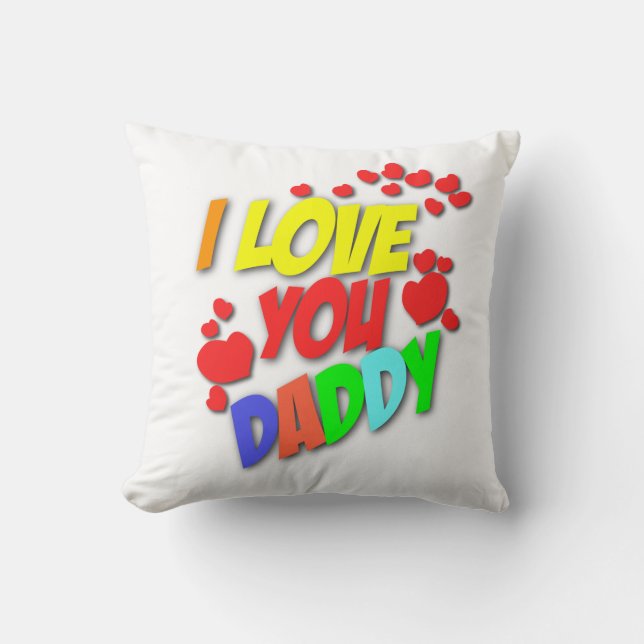 Je t'aime coussin de papa (Recto)