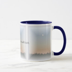 Je t'aime dans la lune et les tasses arrières de
