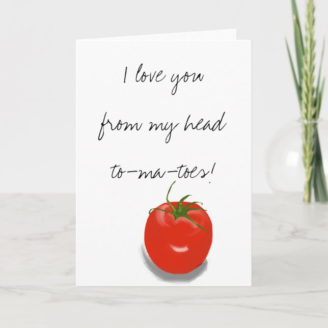 Je T'Aime De Ma Carte Tête Tomates (Devant)