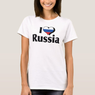 Je T'aime Drapeau de la Russie T-Shirt