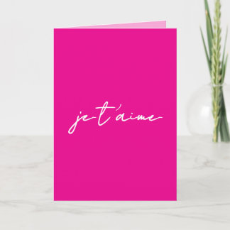 Je t'aime en français - Carte de la Saint-Valentin