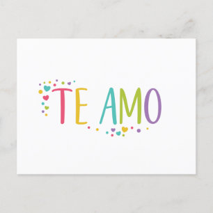 Je t'aime espagnol la carte postale de l'amo arc-e