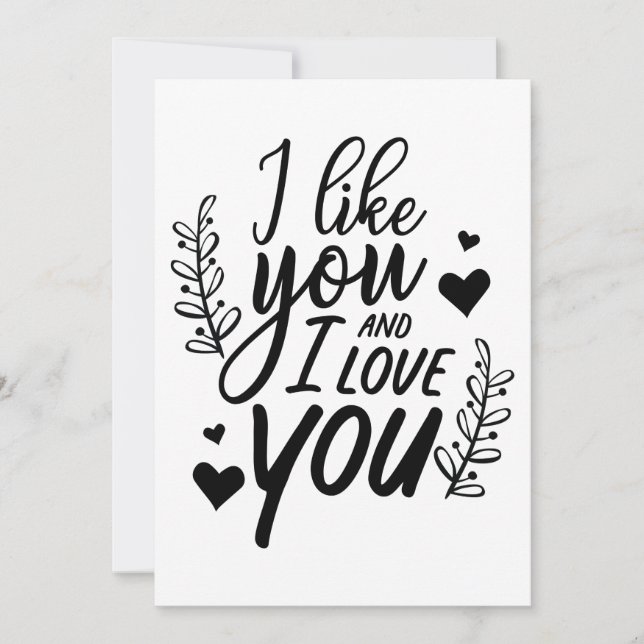 Je t'aime et je t'aime Carte Saint Valentin (Devant)