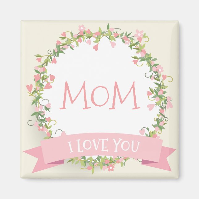 Je t'aime Fête des mères de maman | Magnet (Devant)