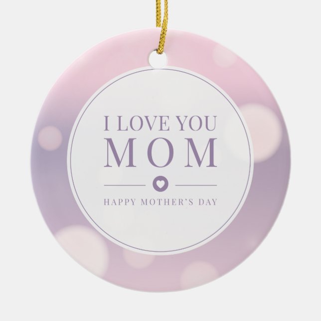 Je t'aime Fête des mères de maman | Ornement (Devant)