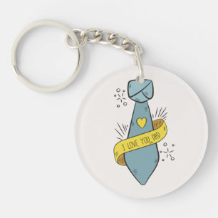 Je t'aime Fête des pères papa PORTE - CLÉ