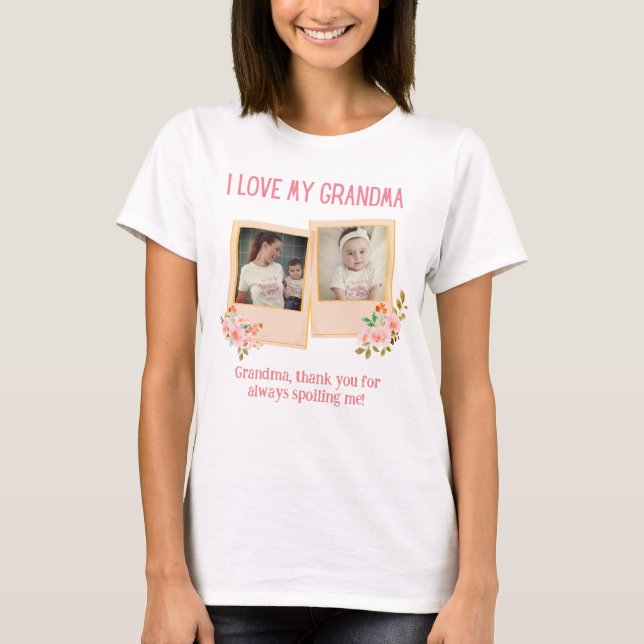 Je t'aime grand-mère - Customise-le T-shirt (Devant)
