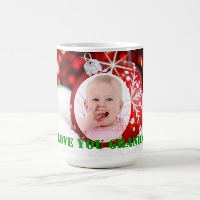 "Je t'aime grand-mère" Mug de Noël personnalisé (Centre)