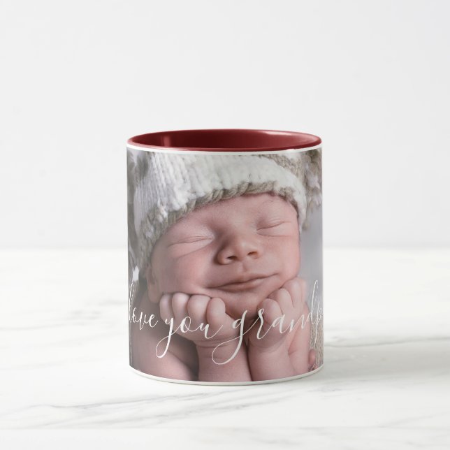 Je t'aime grand-père Modèle photo Mug (Centre)