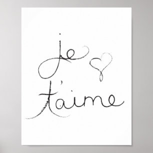 Je t'aime - " I love you " in english - Poster