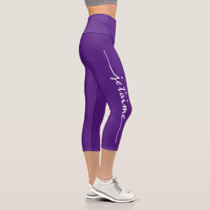 je t'aime - I love you in French 1 Capri Leggings